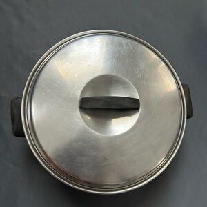 Flint EKCO 4.5 Quart Radiant Heat Core Stainless Steel Stockpot w/ Lid Vintage